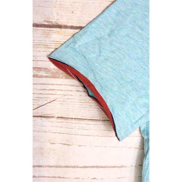 Rare Vassari Los Angeles Light Blue Crew Neck Men's Designer Shirt - Cut Edges - Picture 7 of 15